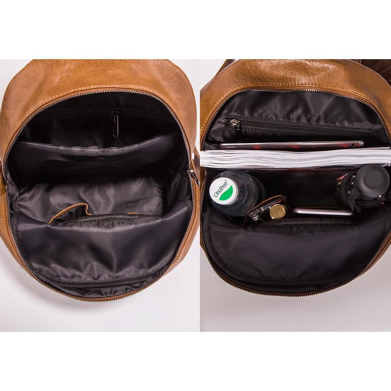 Женский рюкзак из натуральной воловьей кожи, повседневная большая вместительная мягкая кожаная модная дорожная сумка 20-35 л