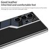 Phone Case S26 Ultra S25 S24 S23 Full Body Shockproof Protective Cover With Electroplated Leather Finish