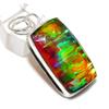 Dichroic Glass Gemstone 925 Sterling Silver Jewelry Gift Pendant 1.97" C3o45