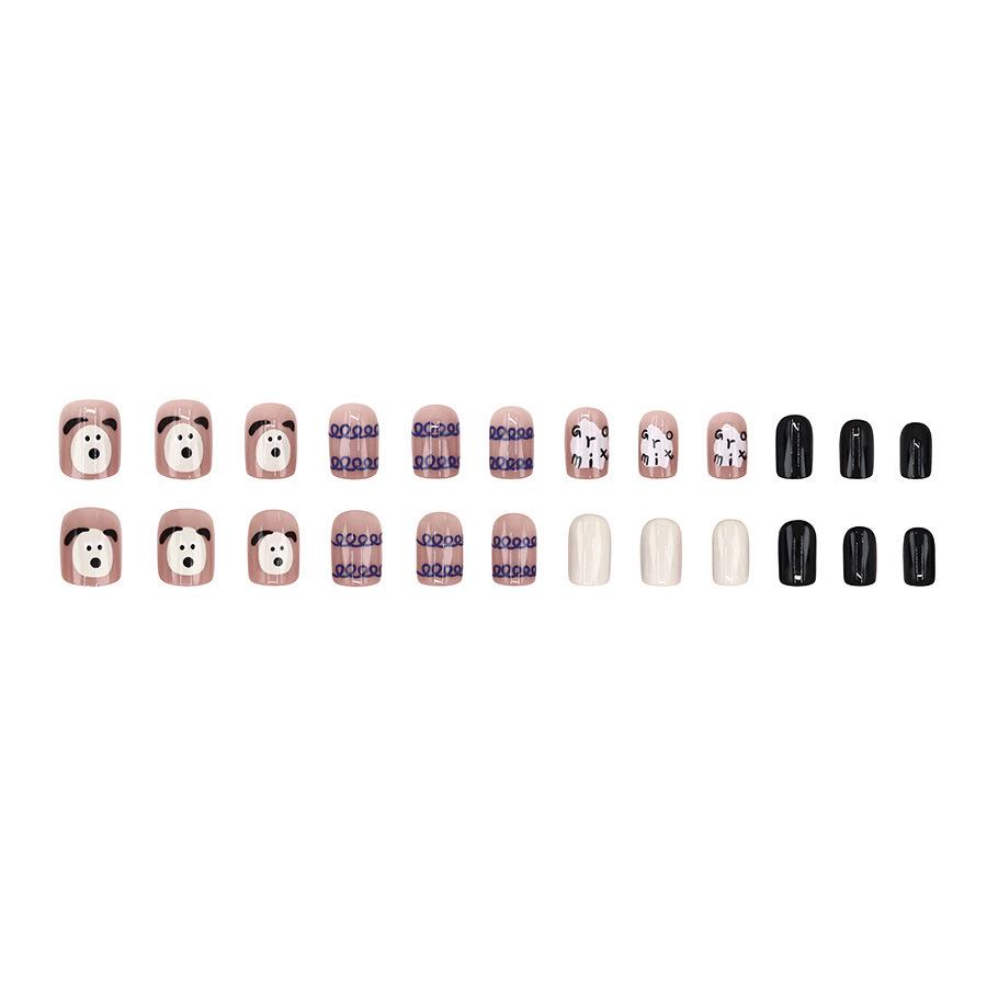 24 Cute Puppy Cartoon Nail Stickers: Fresh, Stylish & Wearable
