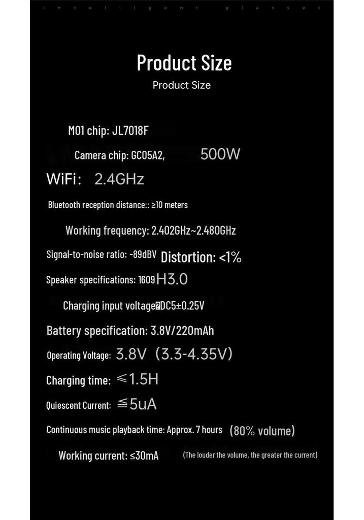 Умные фото-очки с ИИ M01: Антивибрация, Голосовое управление, Bluetooth, Камера 500 МП для Фото и Видео