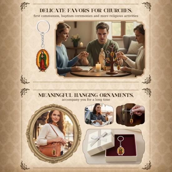Религиозный брелок для мужчин женщин католический сувенир с Девой Марией христианский акриловый брелок маленькие подарки для гостей на крещение