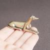 Vintage Brass Lying Hunting Dog Figurines Desktop Ornament Lucky Zodiac Animal Statue Tea Pet Home Decoration Crafts Accessories