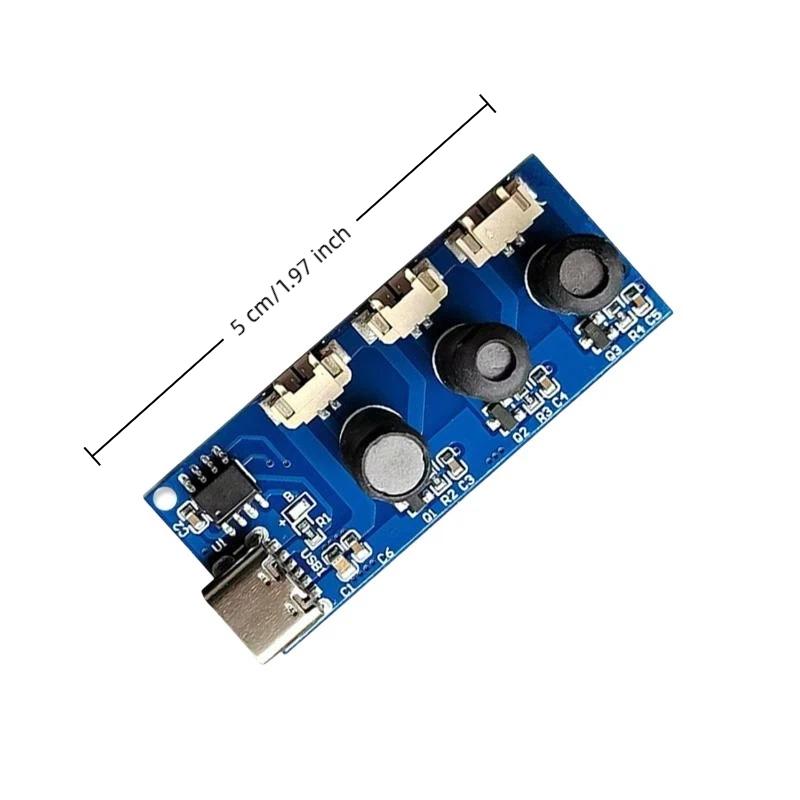 1*Печатная плата DC 5V Одиночный модуль Три распыления Электрифицированный Прямое распыление Без переключателя Ультразвуковой распылитель Модуль увлажнителя Тип C