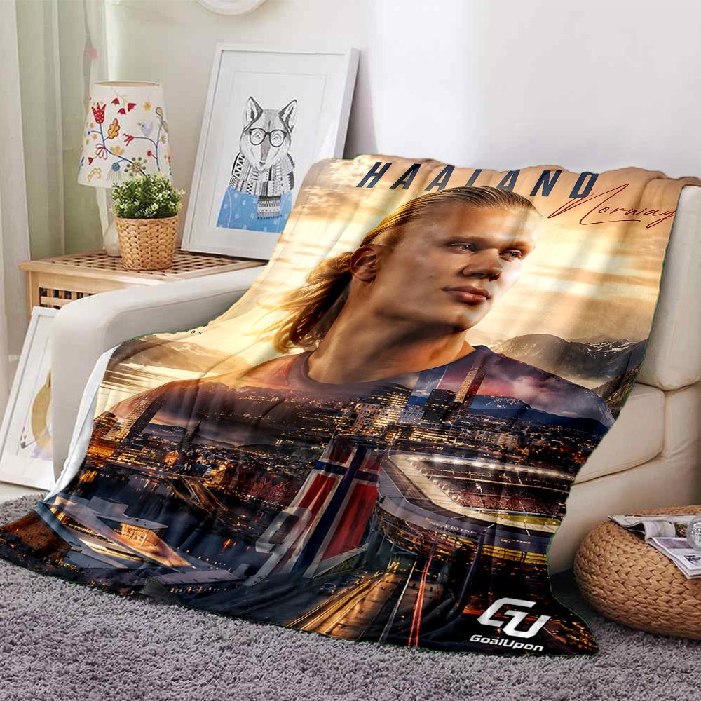 Haaland Norway Football Legend Blankets Flannel Printed Breathable Warm Throw Blanket for Home Office Bedspreads 0708a75