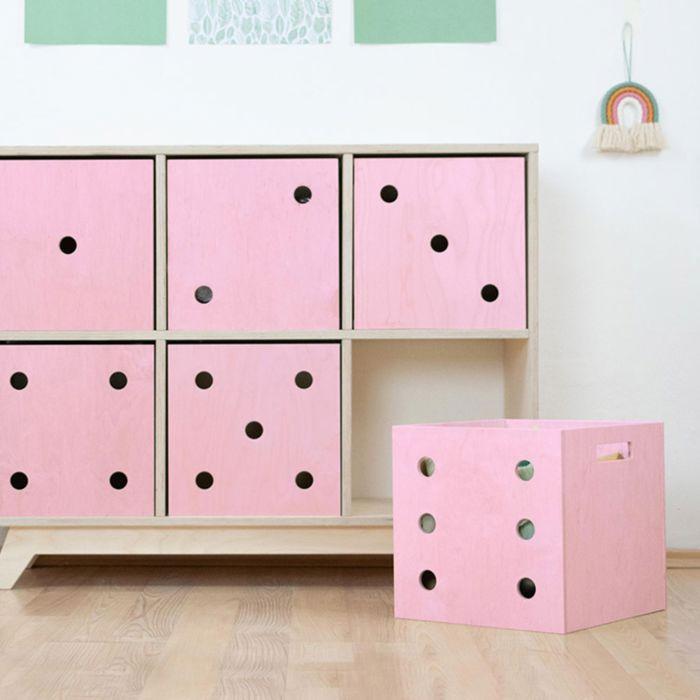 Boîte de rangement DICE rose 3