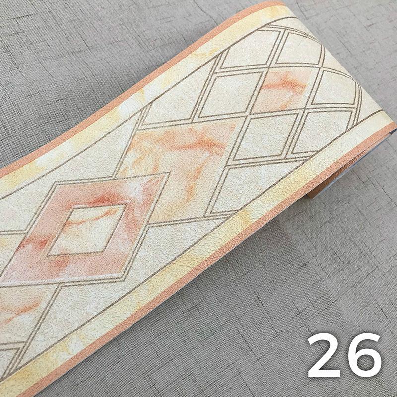 5M ПВХ самоклеящиеся наклейки на плинтус, цветочные наклейки на талию, водонепроницаемые 3D настенные бордюры для ванной комнаты, декор