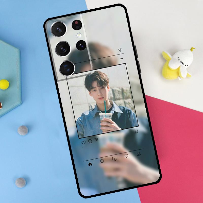 Cha Eun Woo Back Case For Samsung Galaxy S25 S24 S23 S22 S20 S26 Ultra S10 Plus S21 FE S25 FE Soft Cover