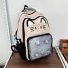 Large Capacity Cartoon Ita Bag Embroidery Student School Bag Transparent Pocket Itabag  Woman