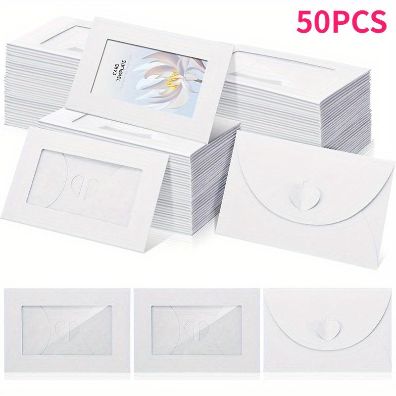 50/100 шт. Мини-конверты-открытки из крафт-бумаги для рассады с застежкой-сердечком 10,2x7,1 см Карточки «Спасибо» для свадеб Корпоративных мероприятий