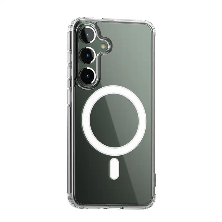 Hot Sale Clear Transparent TPU+Pc Phone Case Cover for Samsung for Galaxy S26 S25 S23 Ultra Magnetic Support Wireless Charging