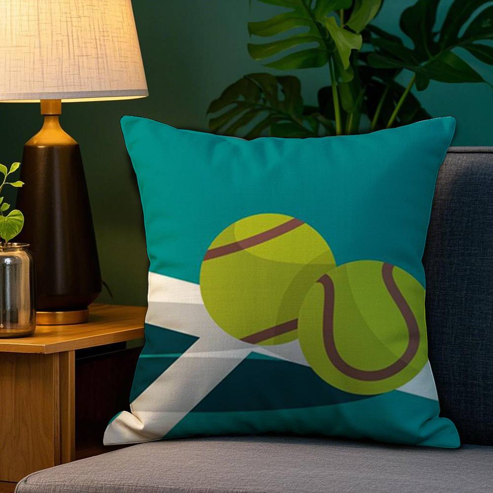 Любовь Теннис Искусство Наволочка Плюшевая Ткань Мягкий Двусторонний Принт Дом Диван Высокое Качество Наволочка Накидка