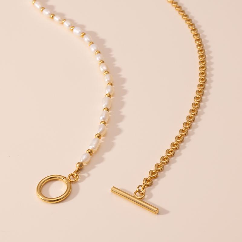 Нержавеющая сталь 316L Застежка OT Жемчужные ожерелья Браслеты Foxanry Креативные Модные Элегантные Не выцветающие Свадебные украшения Подарки EL0101