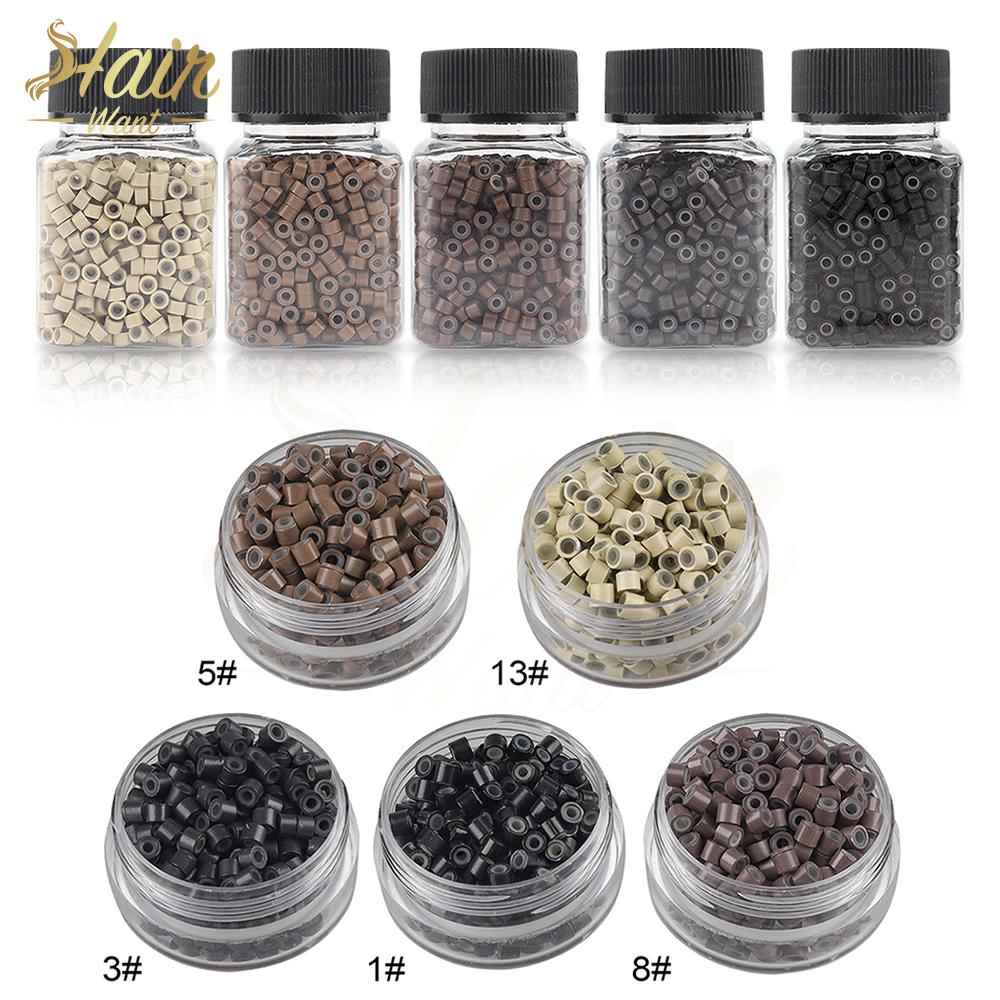 Инструменты для наращивания волос с микрокольцами и бусинами 4,0 мм с профессиональными плоскогубцами для наращивания волос с утками и I-образными кончиками