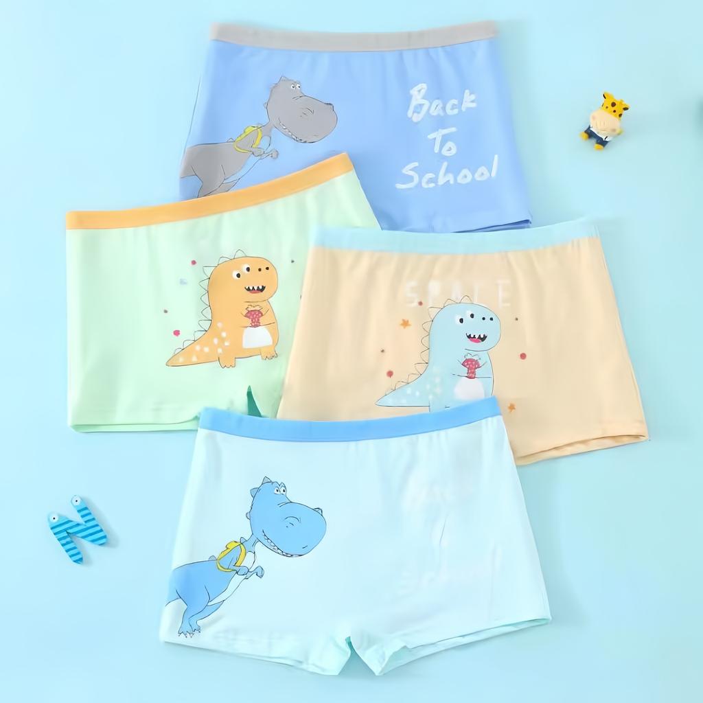 Boys Cotton Cartoon Underwear No Show Seamless Comfort Shorts Kids Boxer Briefs Breathable Soft Lightweight Kids Shorts