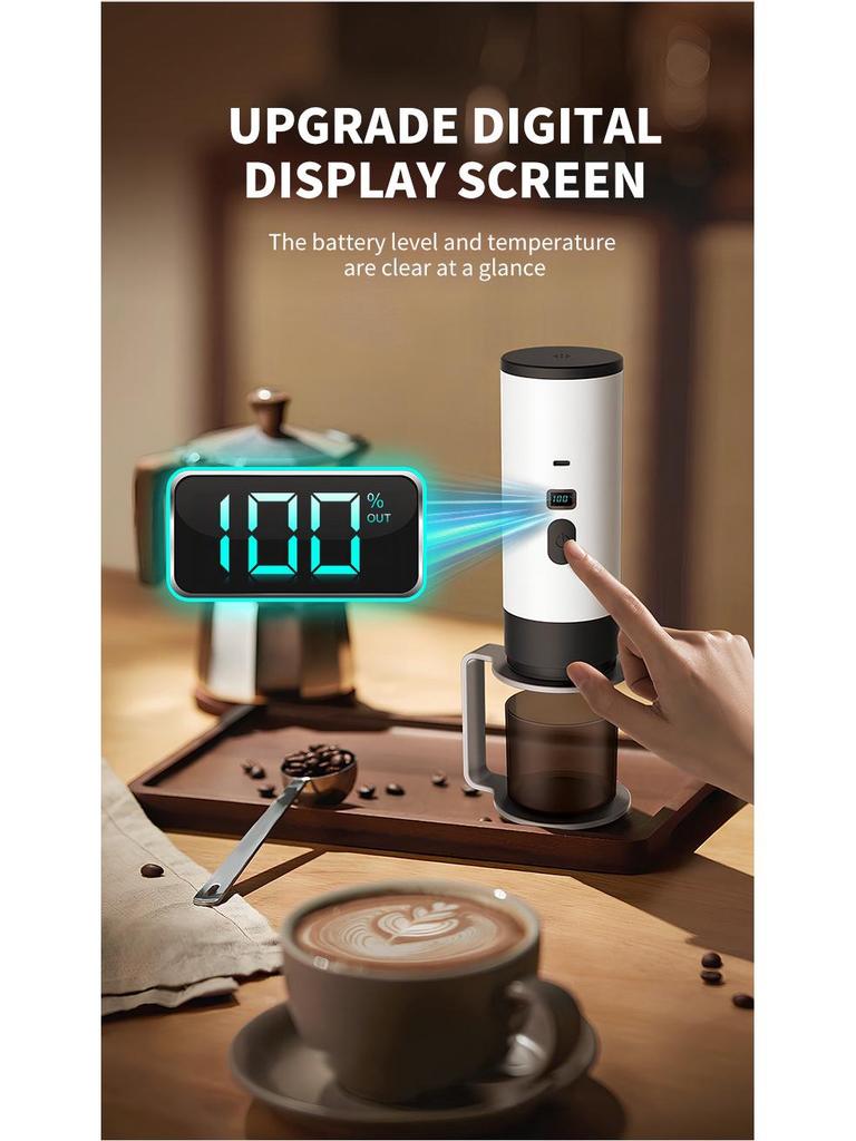 Портативная электрическая кофеварка для эспрессо и американо с нагревательным насосом