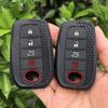 4 Button Silicone Auto Smart Auto Key Fob Cover Case Fit For Toyota Chr Hilux Fortuner Land Cruiser 200 Camry Corolla Crown Rav4 Highland