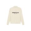 Fear of God Essentials Флисовая толстовка унисекс с высоким воротником и молнией на половину, с принтом логотипа, цвет сливочный FOG-SS21-576
