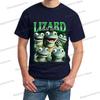 2025 Ящерица Ящерица Ящерица Мем Футболка Мужская Женская Хиппи Винтажная Футболка с Коротким Рукавом Y2K Смешной Дизайн Повседневные Унисекс Футболки