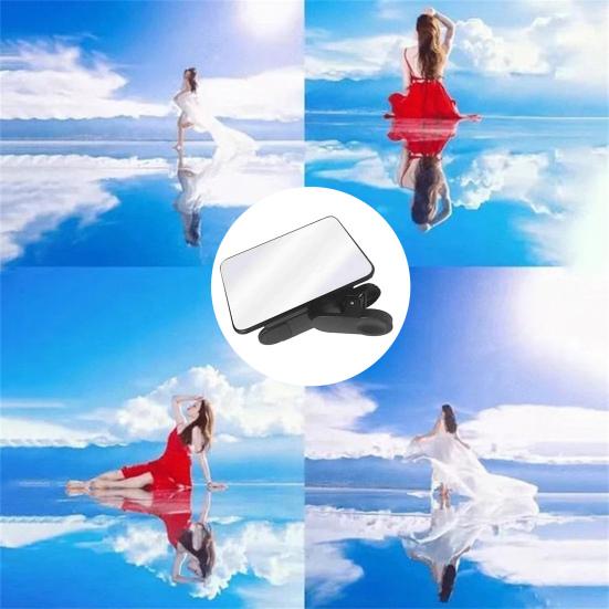 Универсальный зажим для камеры смартфона, размер зеркала, отражение, компактный, простая установка, отражатель для селфи мобильного телефона