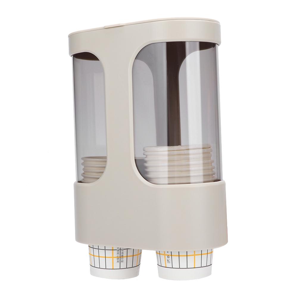 Paper Cup Dispenser Plastic Double Holder for Water Dispenser Restaurant Hotel Office Use