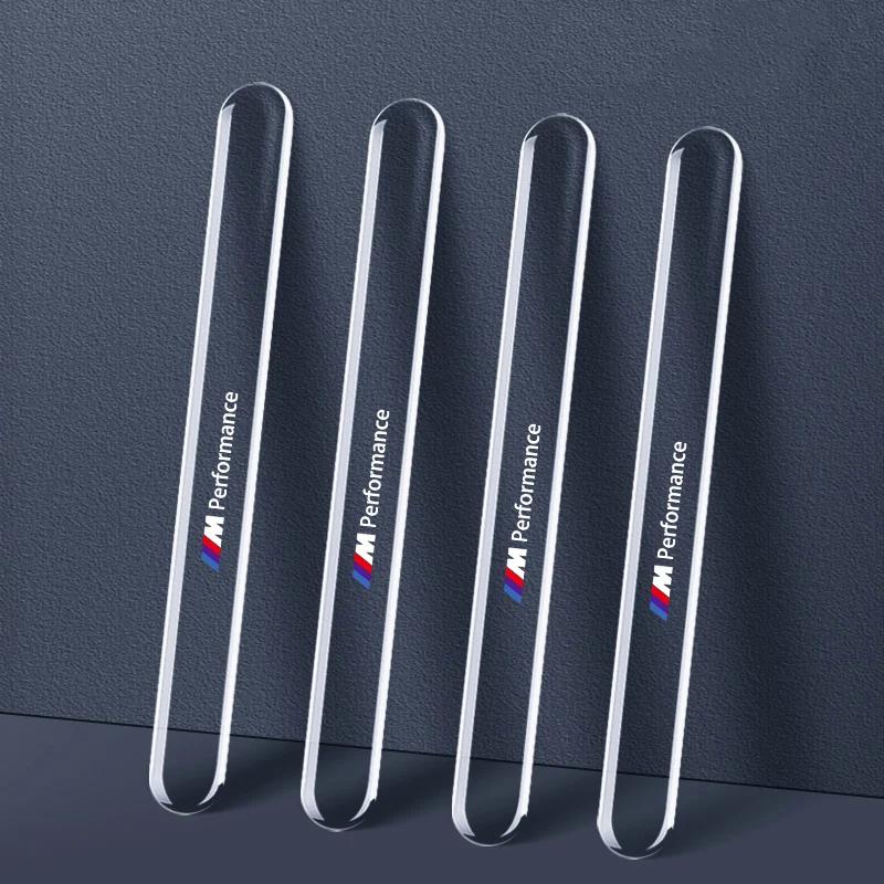 LJFJN1 4pcs Car Door Edge Protection Strips Anti Scratch Rearview Mirror Anti-collision Sticker For BMW 50th M X1 X3 X5 X6 X7 E30 E90