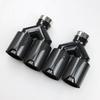 Универсальный двойной Y-образный глушитель выхлопных газов из черной нержавеющей стали с карбоновыми вставками для BMW
