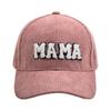 Бейсболка МАМА Вельветовая бейсболка Кепка с козырьком Бейсболка от солнца Хип-хоп кепка Кепка для родителей и детей Изогнутый козырек