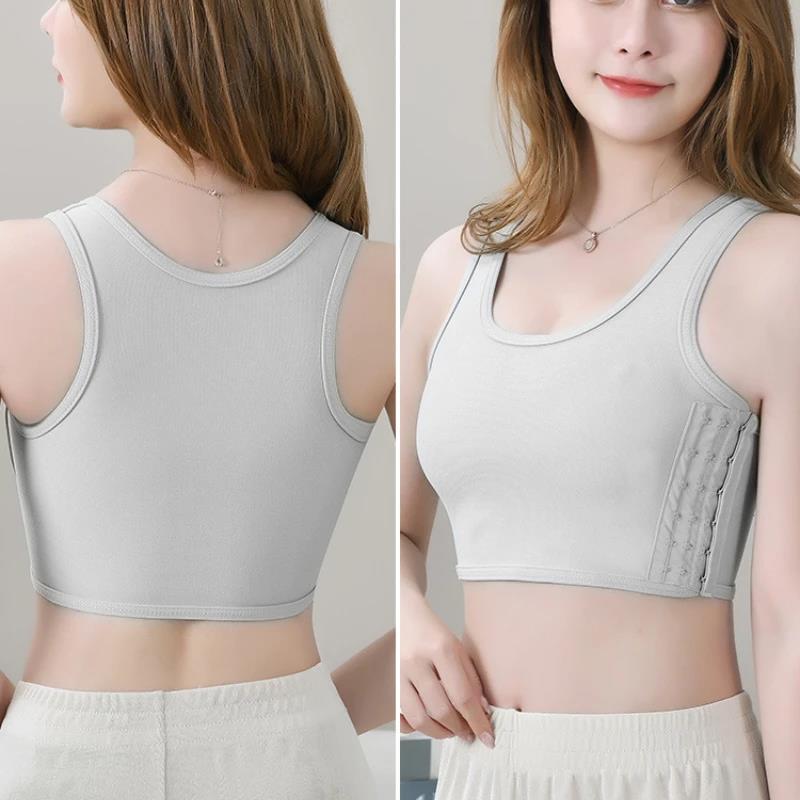 Flat Breast Binder Tomboy Lesbian Underwear Women Seamless Summer Short Vest Tank Top Shaper Bustier Shpaer Vest 5