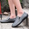 Мужские белые мокасины Slip-On серые на плоской подошве для вождения черные походные туфли ортопедические туфли ручной работы большого размера
