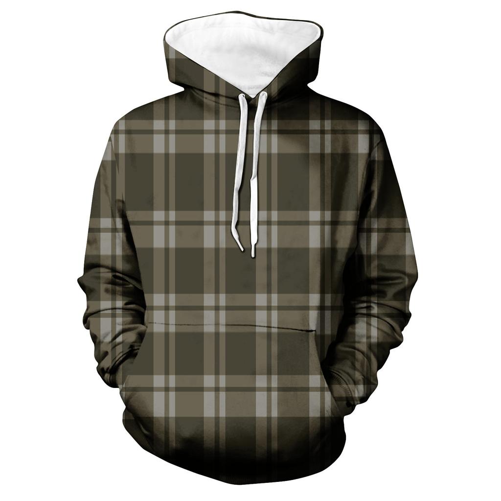 Men's Print Plush Warm Coat Fleece Sweater Casual Coat Pocket Sweater Autumn Winter Coat