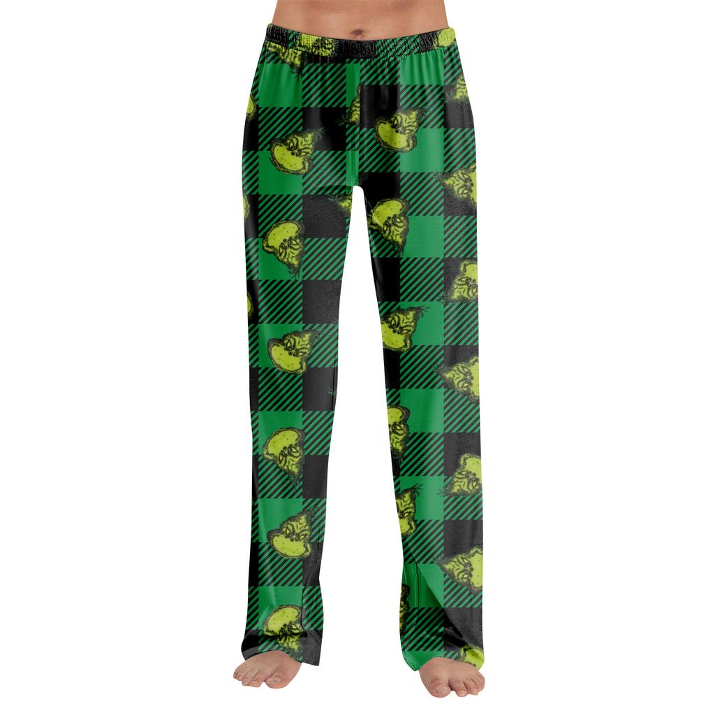 Pajama Pants Sleepwear Casual Drawstring Elastic Waist Pants Comfy Straight Yoga Loose Trousers