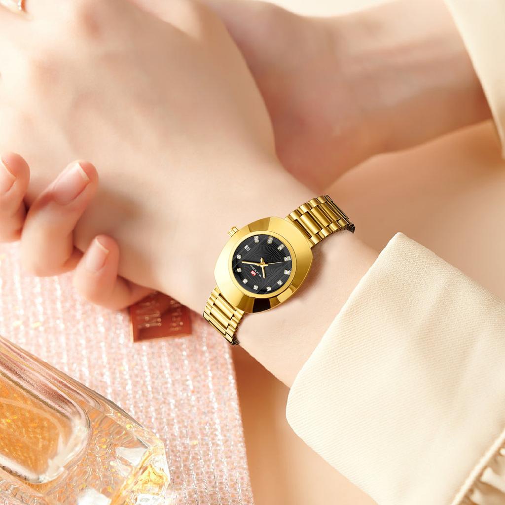 Унисекс кварцевые часы для пары новые женские овальные часы кварцевый механизм бренд роскошные водные бриллианты золото повседневное платье банкет мужские кварцевые часы