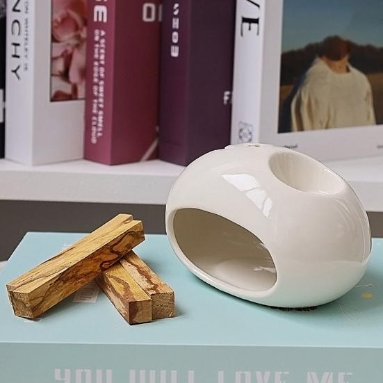 Керамическая курильница Palo Santo White Sages Держатель Современный Белый Мини Ароматерапия Благовония Блюдо Йога Медитация Настольное украшение Фестиваль Подарок