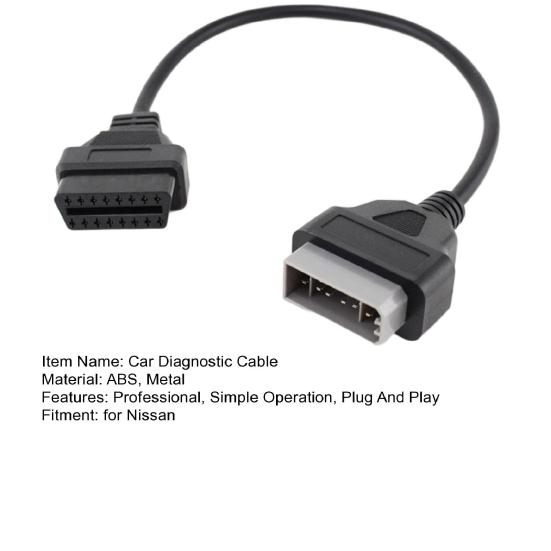 Автомобильный диагностический кабель 14-контактный разъем OBDII 16-контактный женский диагностический кабель для Nissan