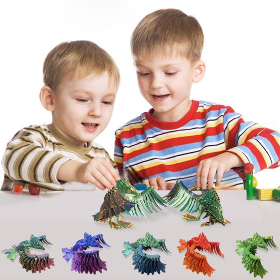 3D Printed Phoenix Figurine Movable Joints Colorful Bird Figure Articulated Animal