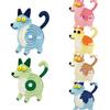 6PCS Wooden Coaster Cute Insulation Non-Slip Design Puppy Shape Thermal Durable
