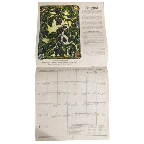 Календарь ведьм 2025 года, настенный календарь в стиле ретро, вдохновленный колдовством, календарь фаз Луны с астрономическим руководством для магических ритуалов