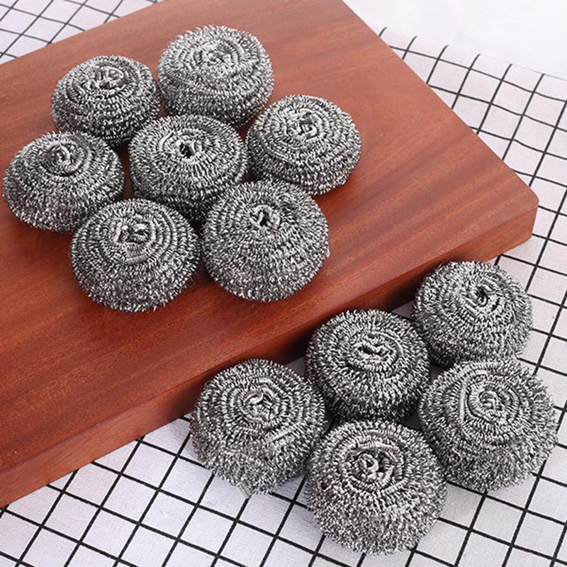 20 шт. стальная проволочная шариковая щетка с ручкой щетка для мытья кастрюль щетка для мытья посуды проволочная шариковая щетка для кухни губки для мытья посуды