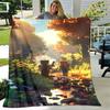 1pc Blanket Minecraft11 Print Design, Lightweight Blanket for Sofa, Bed- Soft &Warm, Gift for All Seasons like Christmas, Halloween
