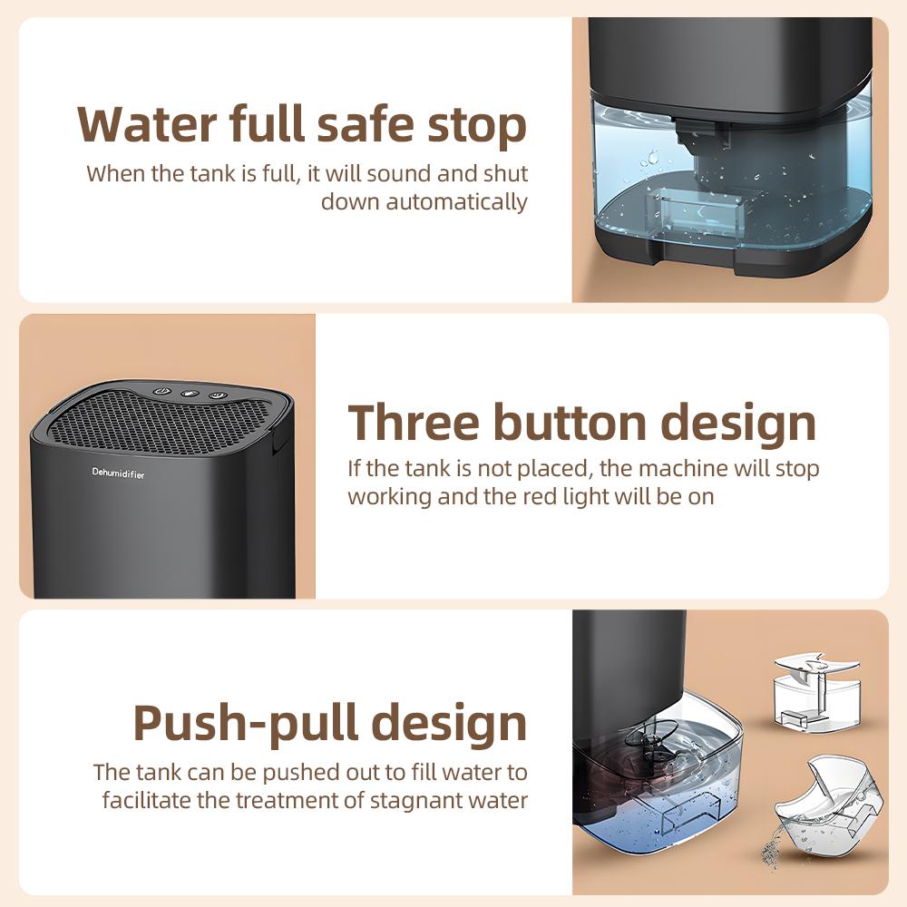 Осушитель для дома, резервуар для воды на 34 унции, портативные небольшие осушители для спальни, ванной комнаты, подвала