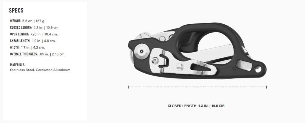 Leatherman YL831742 Спасательные ножницы Raptor с кобурой Molle (3587)