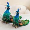 Realistic Peacock Plush Doll Soft Blue Bird Stuffed Toy Perfect Gift For Children