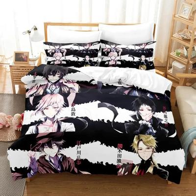 Аниме Dazai Bungo Stray Dogs Комплект постельного белья для мальчиков и девочек Twin Queen Size Пододеяльник Наволочка Кровать Детский Взрослый Домашний Текстиль