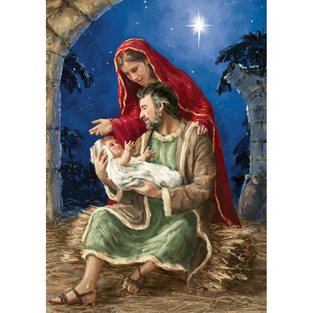 5D Diy Diamond Painting Religious Mother And Child Diamond Cross Stitch Diamond Art Mosaic Home Decoration Gift