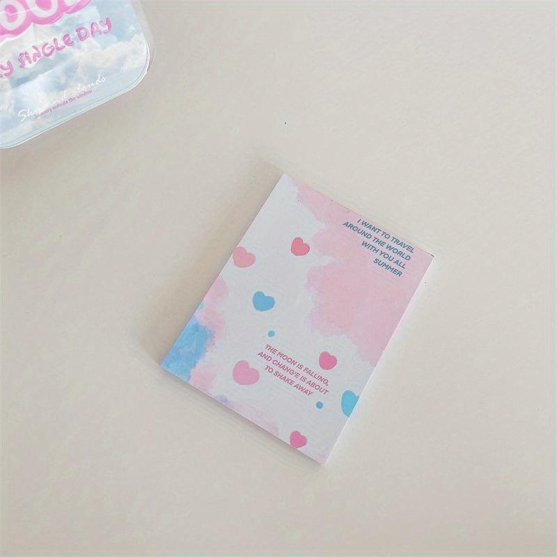 3sets (150sheets) Colorful Love Series Cute Korean Version of Note Paper, Can Tear Non-sticky Note, Student Note Paper, Ledger Decoration Materials