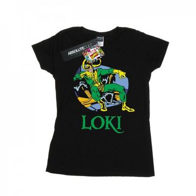 Женская/женская хлопковая футболка Loki Throne