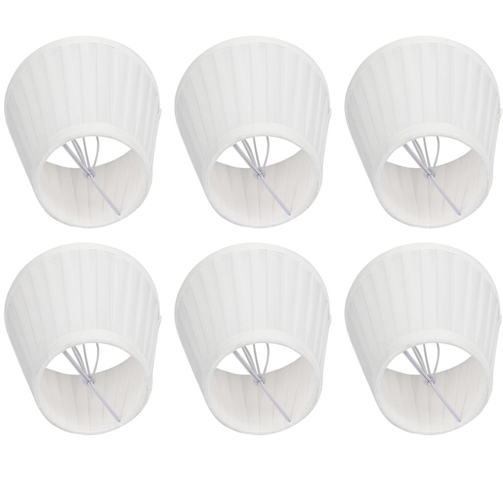 6PCS Fabric Chandelier Lampshade Wall Lamp Cover Shade for Living Room Bedroom Hotel Decor