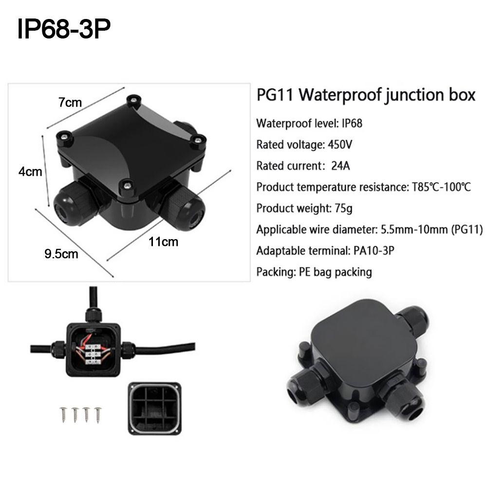 IP68 электрическая распределительная коробка 2-х и 3-х сторонняя водонепроницаемая коробка электрическая наружная