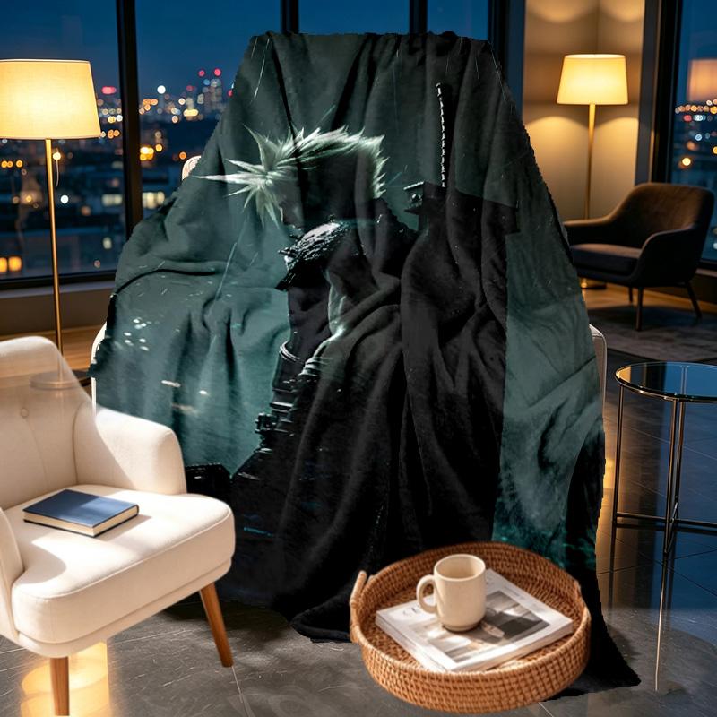 Final Fantasy Print Blanket - Soft & Comfortable, for Bedroom, Travel, Sofa, Home Decoration - Birthday Christmas Gift for Friend
